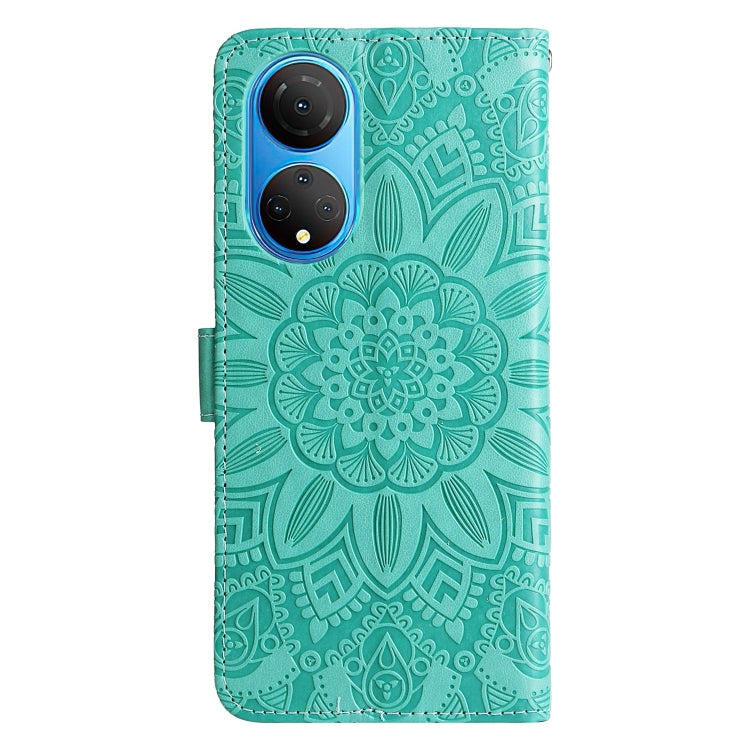 For Honor X7 / Honor Play 30 Embossed Sunflower Leather Phone Case