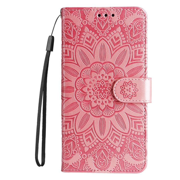 For Honor X7 / Honor Play 30 Embossed Sunflower Leather Phone Case