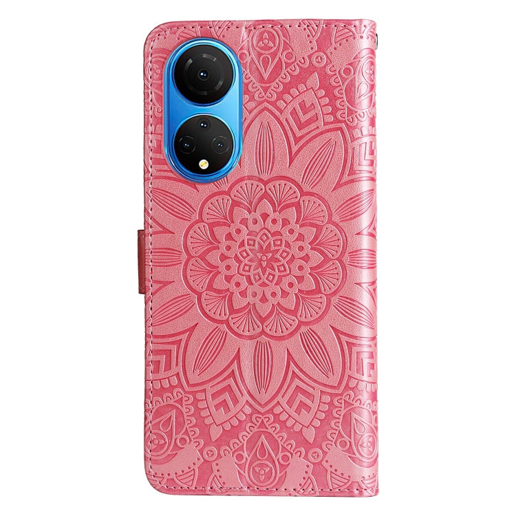 For Honor X7 / Honor Play 30 Embossed Sunflower Leather Phone Case