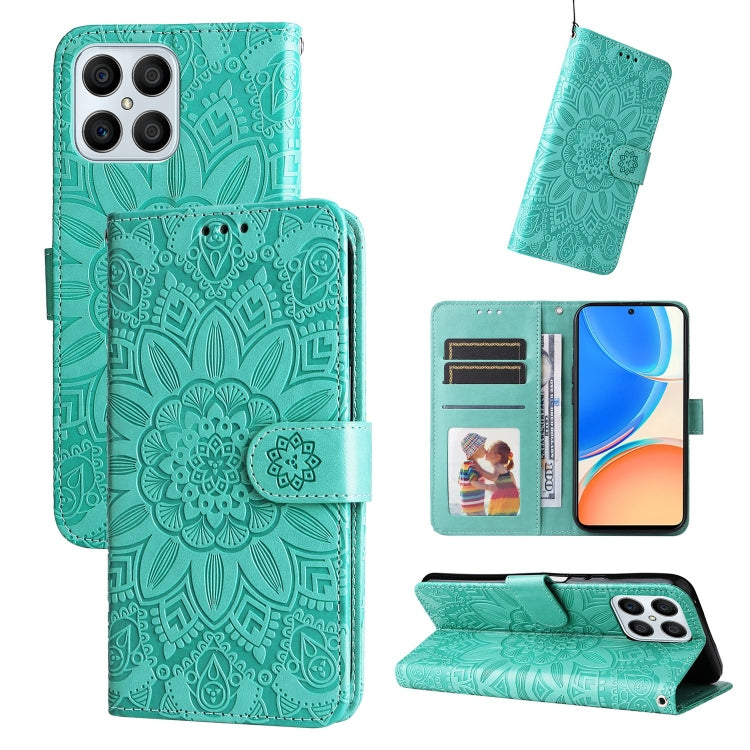 For Honor X8 / X30i Embossed Sunflower Leather Phone Case