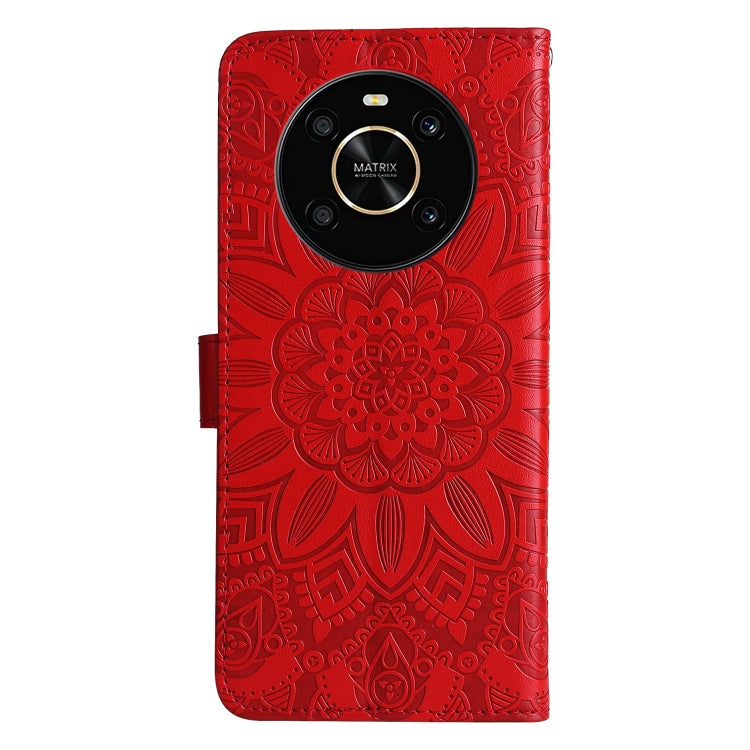 For Honor X30 / X9 5G / 4G Embossed Sunflower Leather Phone Case