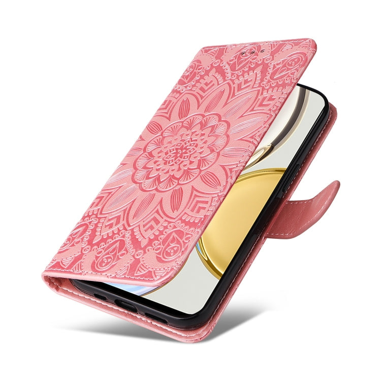 For Honor X30 / X9 5G / 4G Embossed Sunflower Leather Phone Case