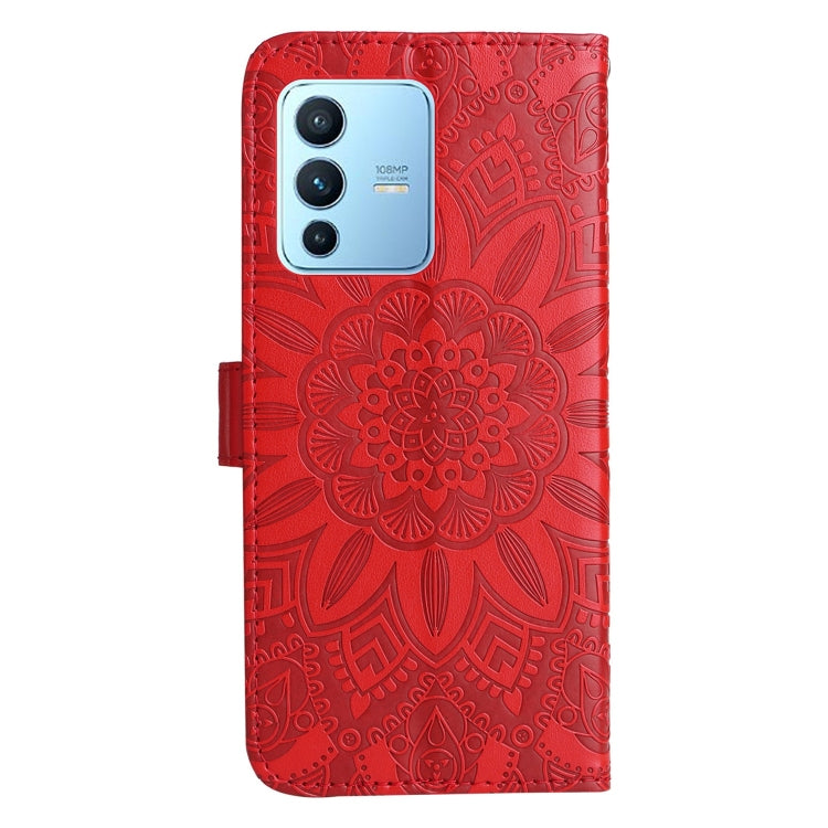 For vivo S12 Pro / V23 Pro Embossed Sunflower Leather Phone Case
