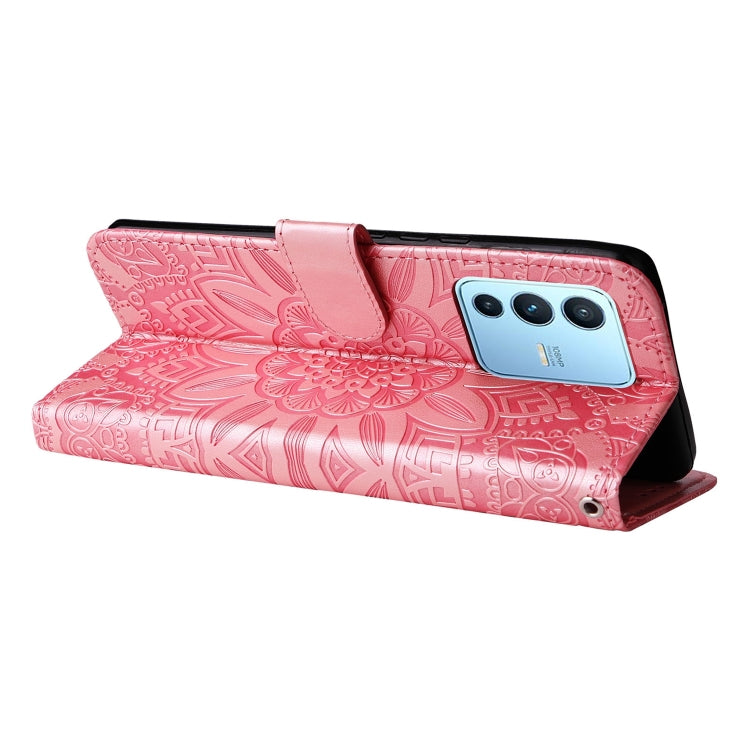 For vivo S12 Pro / V23 Pro Embossed Sunflower Leather Phone Case