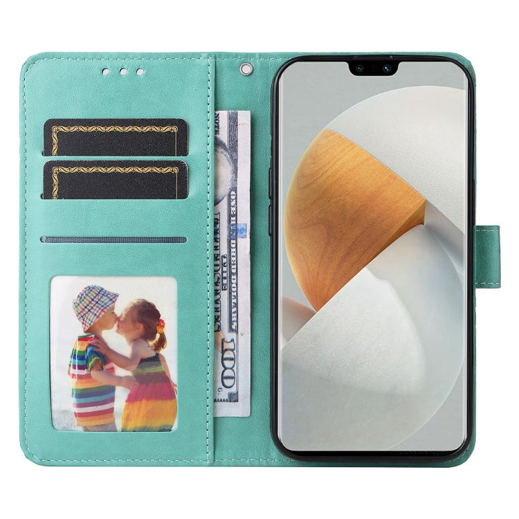 For vivo S12 / V23 5G Embossed Sunflower Leather Phone Case