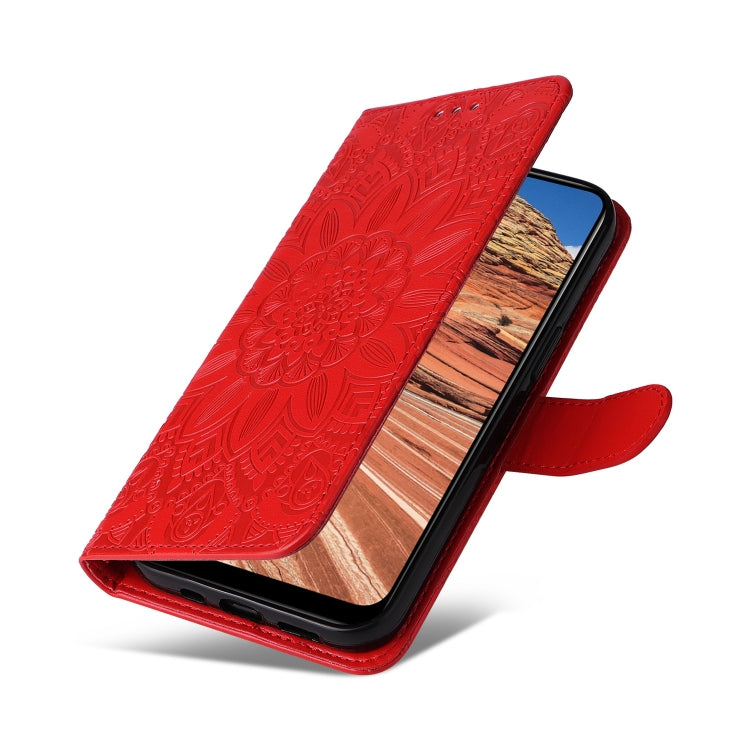 For vivo Y20 Embossed Sunflower Leather Phone Case
