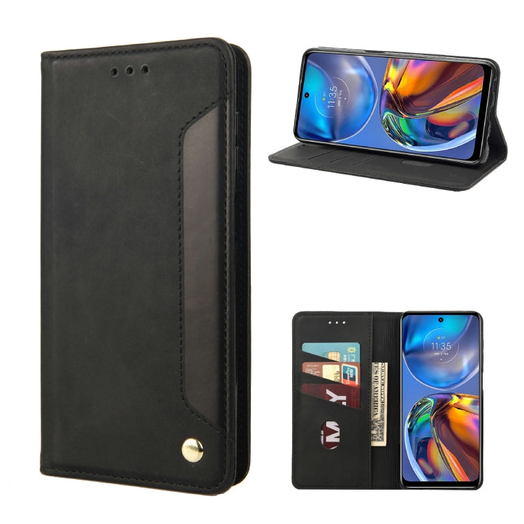 For Motorola Moto E32 Skin Feel Splicing Leather Phone Case