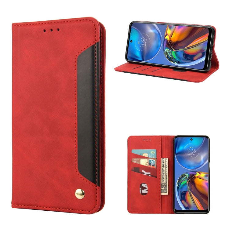 For Motorola Moto E32 Skin Feel Splicing Leather Phone Case