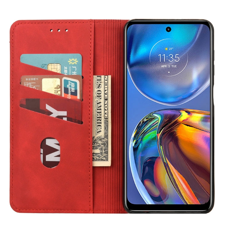 For Motorola Moto E32 Skin Feel Splicing Leather Phone Case