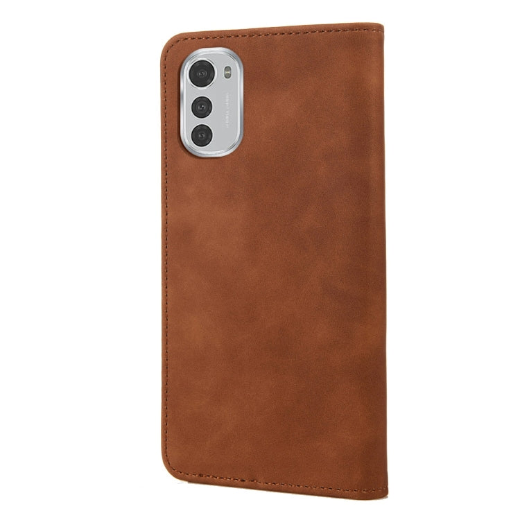 For Motorola Moto E32 Skin Feel Splicing Leather Phone Case