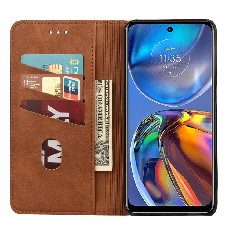 For Motorola Moto E32 Skin Feel Splicing Leather Phone Case