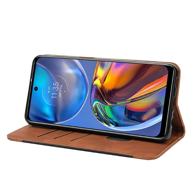 For Motorola Moto E32 Skin Feel Splicing Leather Phone Case
