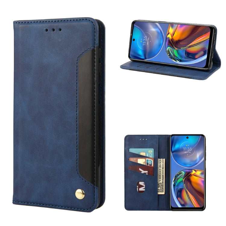 For Motorola Moto E32 Skin Feel Splicing Leather Phone Case