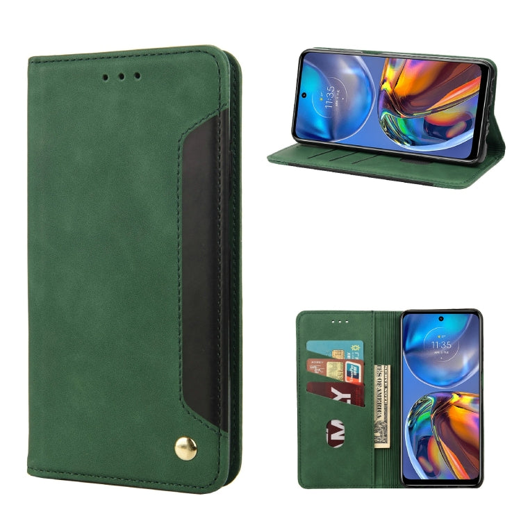 For Motorola Moto E32 Skin Feel Splicing Leather Phone Case