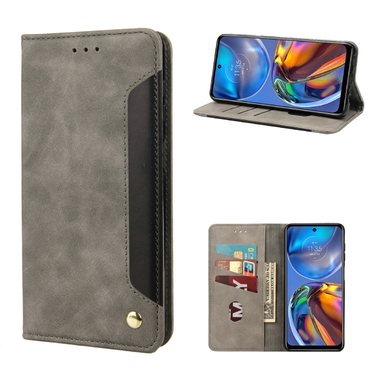 For Motorola Moto E32 Skin Feel Splicing Leather Phone Case