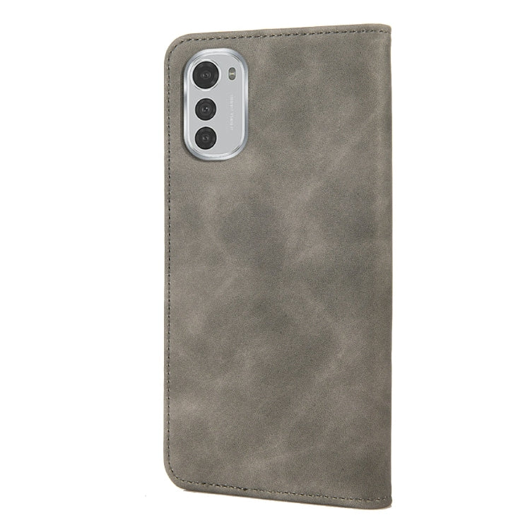 For Motorola Moto E32 Skin Feel Splicing Leather Phone Case