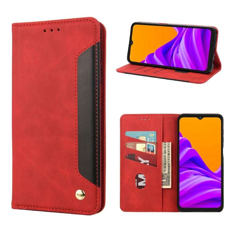 For Samsung Galaxy Xcover6 Pro Skin Feel Splicing Leather Phone Case