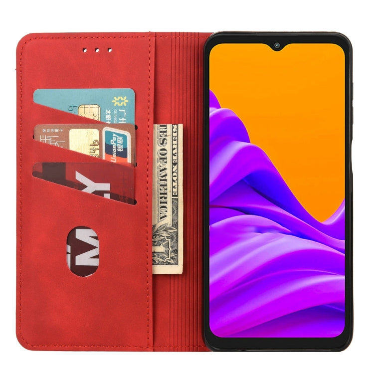 For Samsung Galaxy Xcover6 Pro Skin Feel Splicing Leather Phone Case