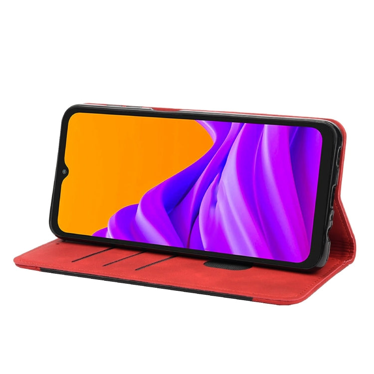For Samsung Galaxy Xcover6 Pro Skin Feel Splicing Leather Phone Case