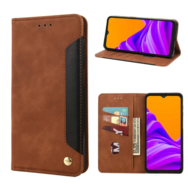 For Samsung Galaxy Xcover6 Pro Skin Feel Splicing Leather Phone Case