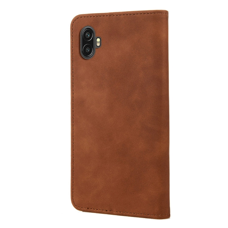 For Samsung Galaxy Xcover6 Pro Skin Feel Splicing Leather Phone Case