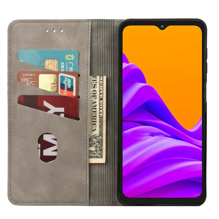 For Samsung Galaxy Xcover6 Pro Skin Feel Splicing Leather Phone Case