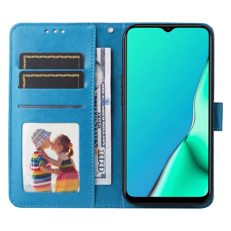 For OPPO A9 / A5 2020 Embossed Sunflower Leather Phone Case