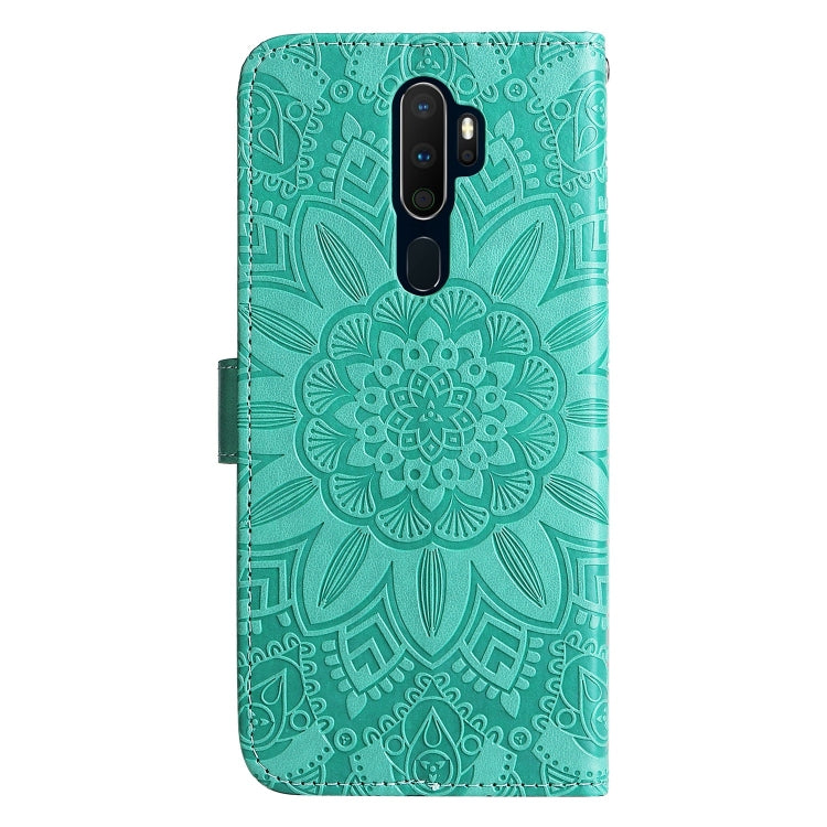 For OPPO A9 / A5 2020 Embossed Sunflower Leather Phone Case