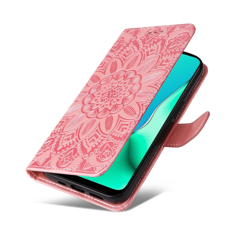 For OPPO A9 / A5 2020 Embossed Sunflower Leather Phone Case