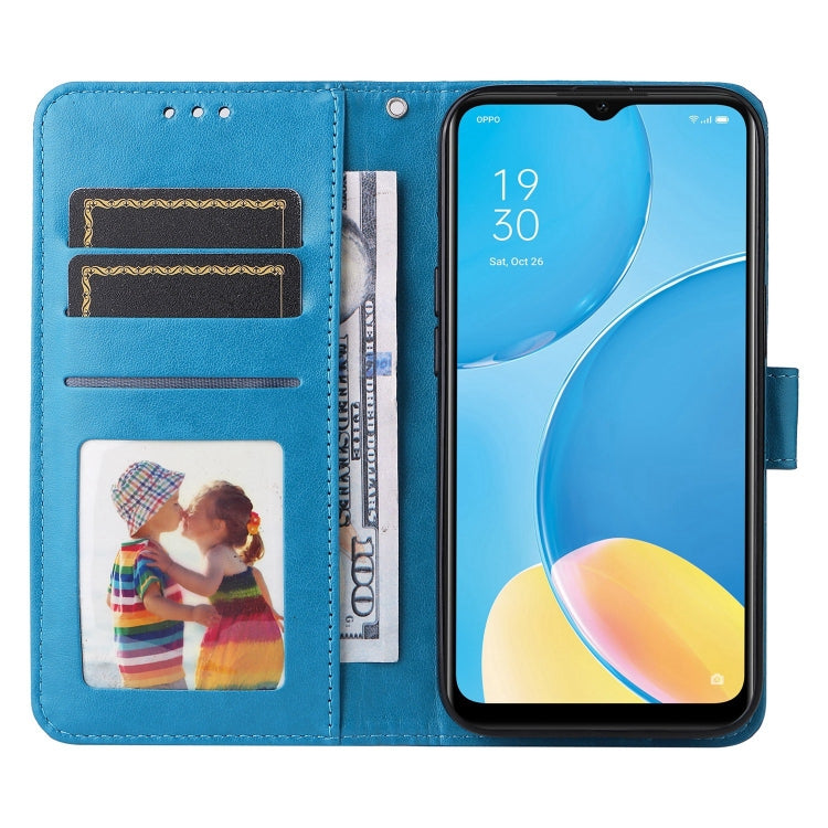 For OPPO A15 / A16K / A16e Embossed Sunflower Leather Phone Case