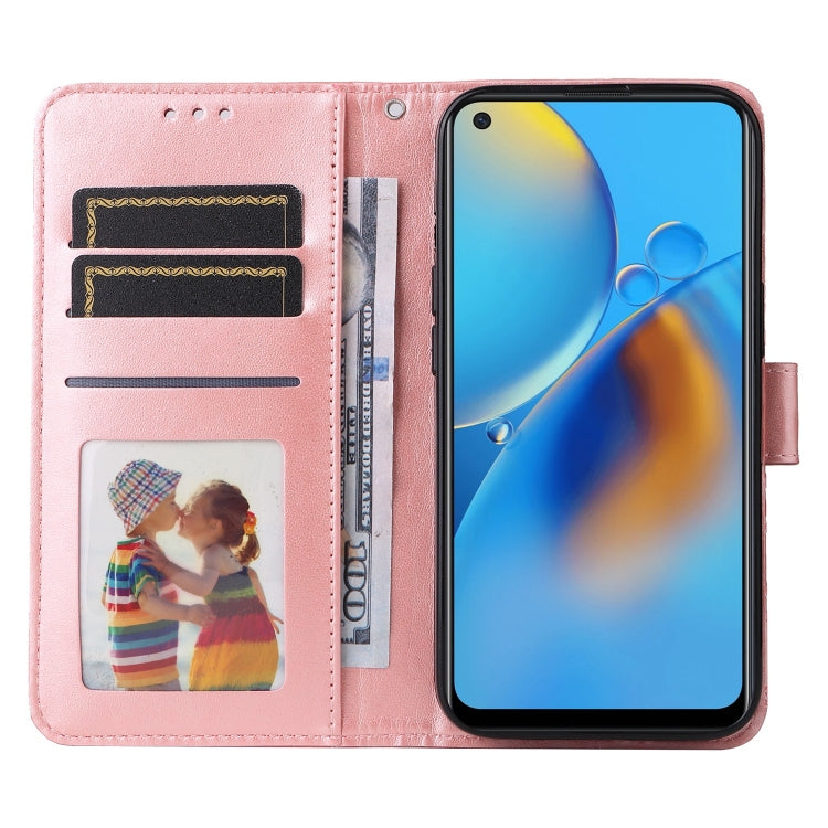 For OPPO A74 4G / F19 4G / A95 4G Embossed Sunflower Leather Phone Case