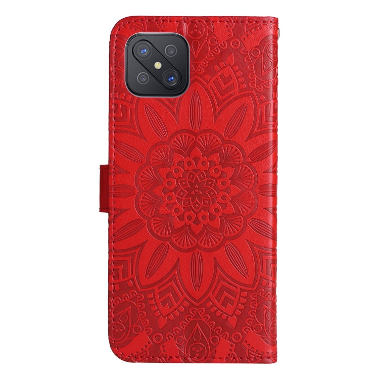 For OPPO A92s / Reno4 Z / A53 5G Embossed Sunflower Leather Phone Case