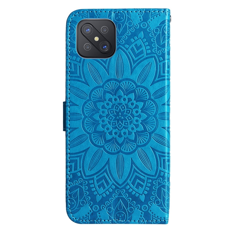 For OPPO A92s / Reno4 Z / A53 5G Embossed Sunflower Leather Phone Case