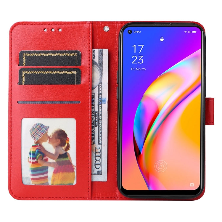 For OPPO A94 5G / A95 5G / F19 Pro+ Embossed Sunflower Leather Phone Case