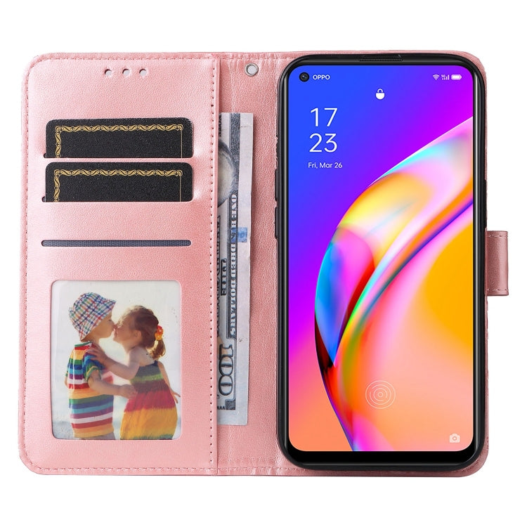 For OPPO A94 5G / A95 5G / F19 Pro+ Embossed Sunflower Leather Phone Case