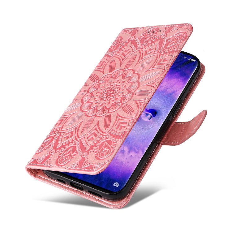 For OPPO Find X5 Embossed Sunflower Leather Phone Case