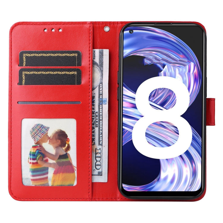 For OPPO Realme 8 4G / 8 Pro Embossed Sunflower Leather Phone Case