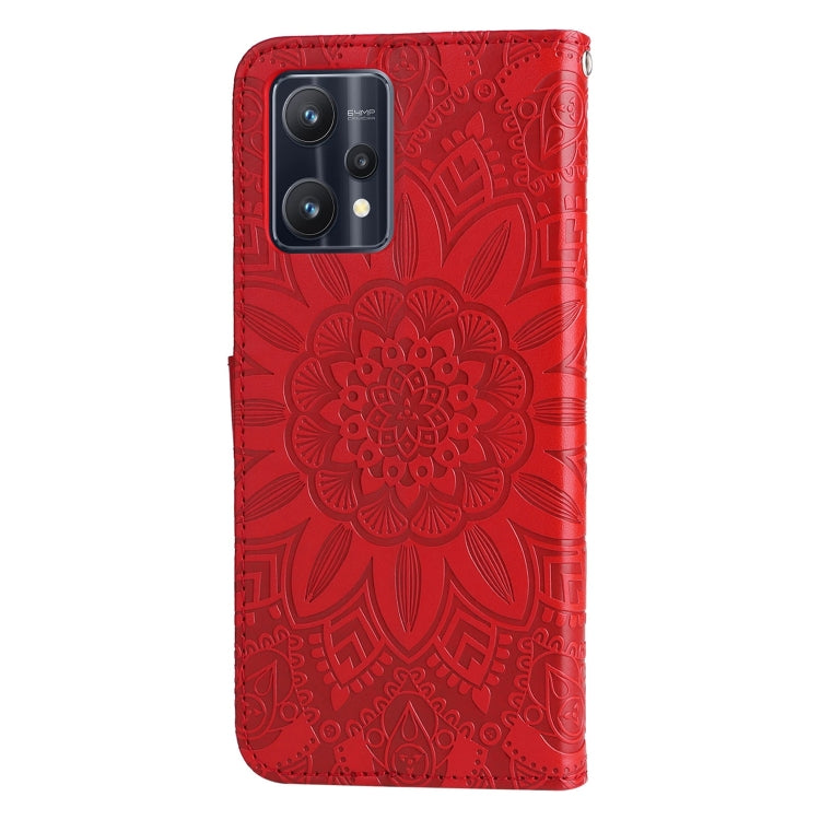 For OPPO Realme 9 Pro / 9 5G Embossed Sunflower Leather Phone Case