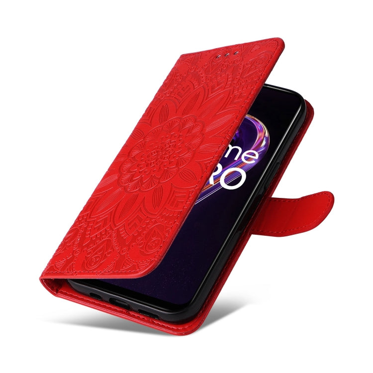 For OPPO Realme 9 Pro / 9 5G Embossed Sunflower Leather Phone Case