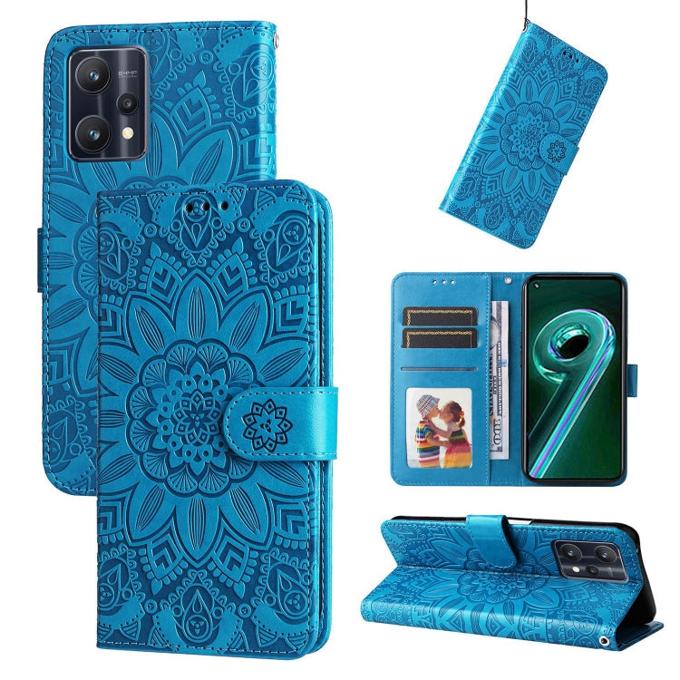 For OPPO Realme 9 Pro / 9 5G Embossed Sunflower Leather Phone Case