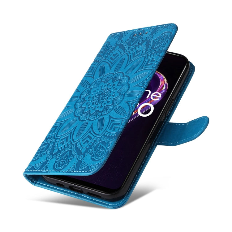 For OPPO Realme 9 Pro / 9 5G Embossed Sunflower Leather Phone Case