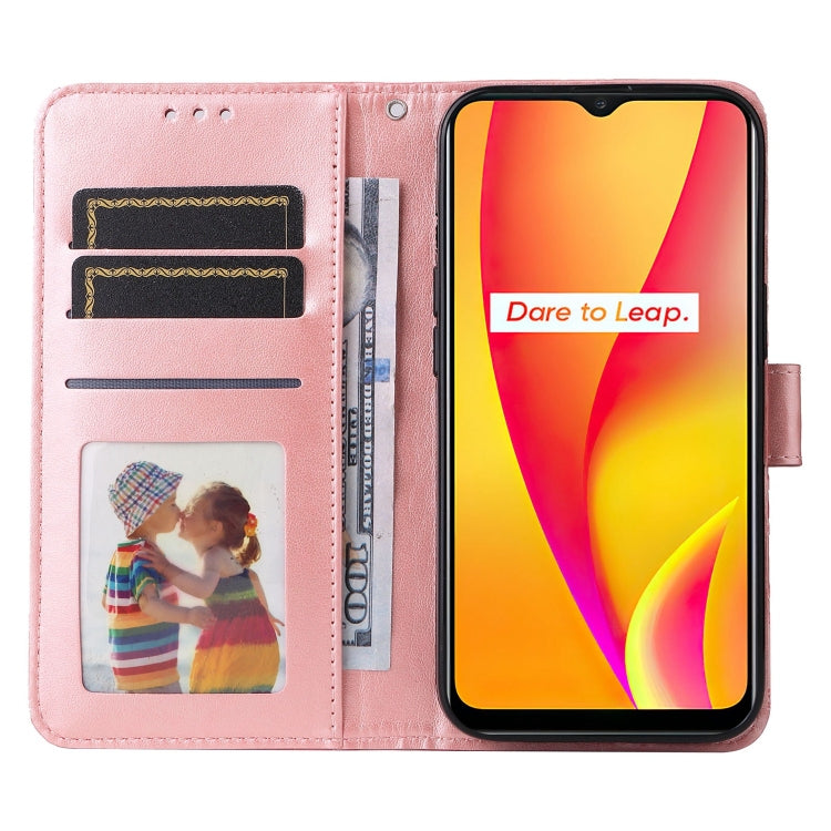 For OPPO Realme C15 / C12 / C25 Embossed Sunflower Leather Phone Case