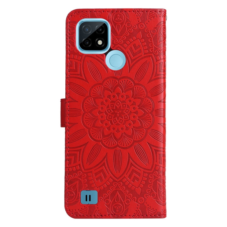 For OPPO Realme C21 / C21Y Embossed Sunflower Leather Phone Case