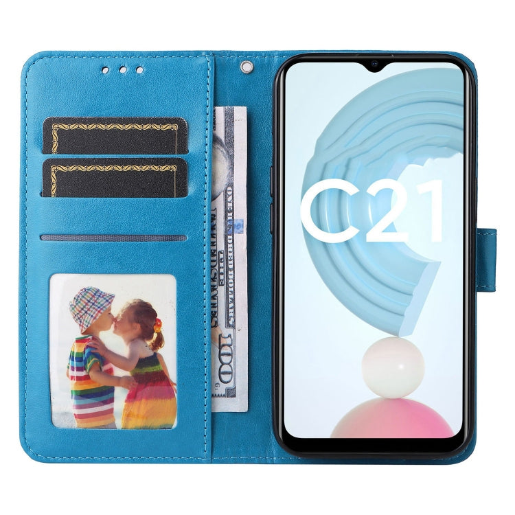 For OPPO Realme C21 / C21Y Embossed Sunflower Leather Phone Case