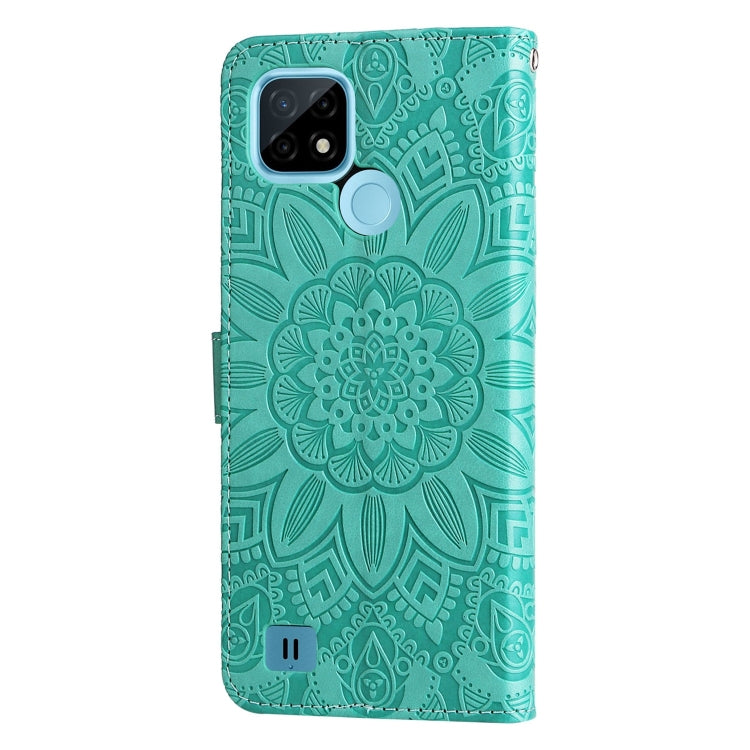 For OPPO Realme C21 / C21Y Embossed Sunflower Leather Phone Case