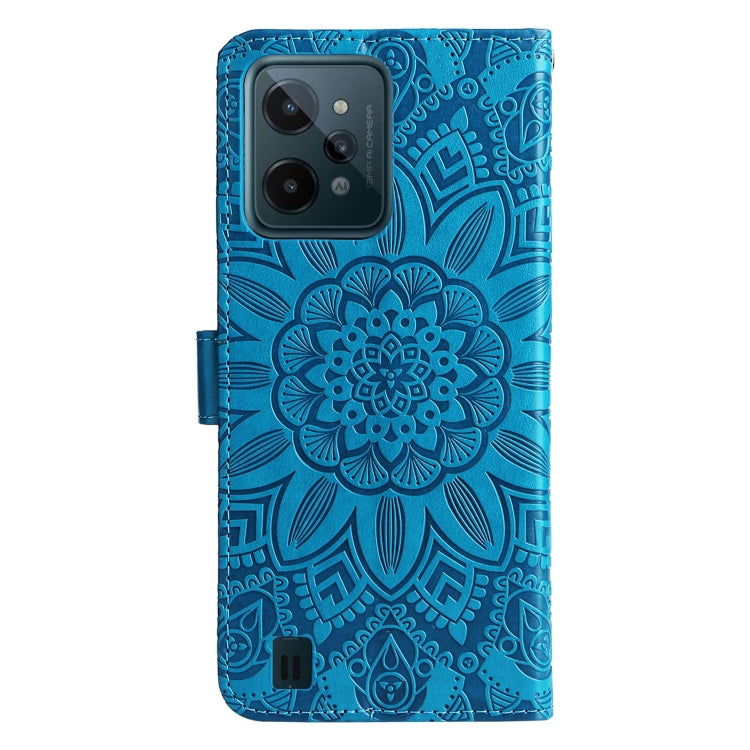 For OPPO Realme C31 Embossed Sunflower Leather Phone Case