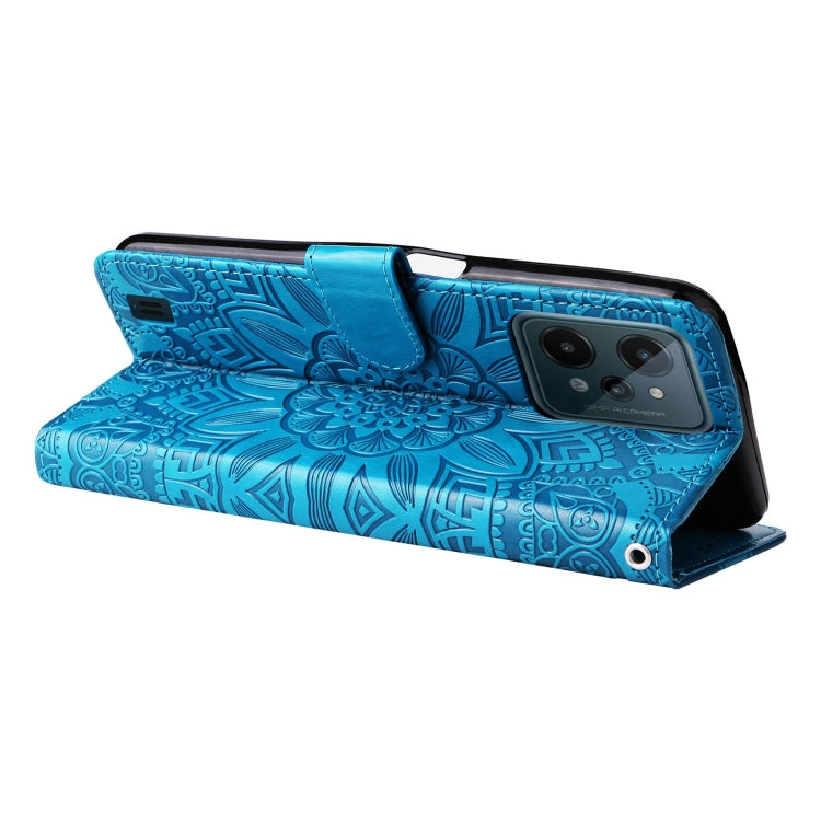 For OPPO Realme C31 Embossed Sunflower Leather Phone Case