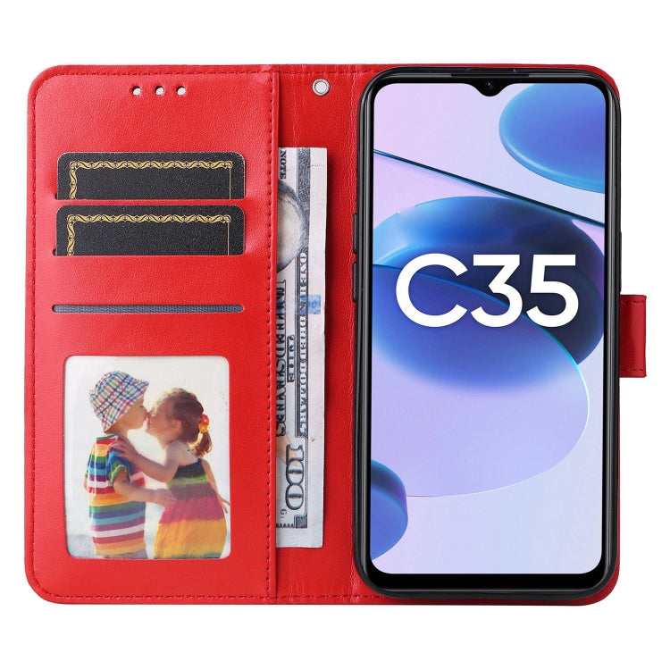 For OPPO Realme C35 4G / Narzo 50A Prime Embossed Sunflower Leather Phone Case