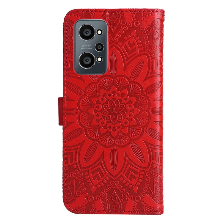 For OPPO Realme GT Neo2 Embossed Sunflower Leather Phone Case