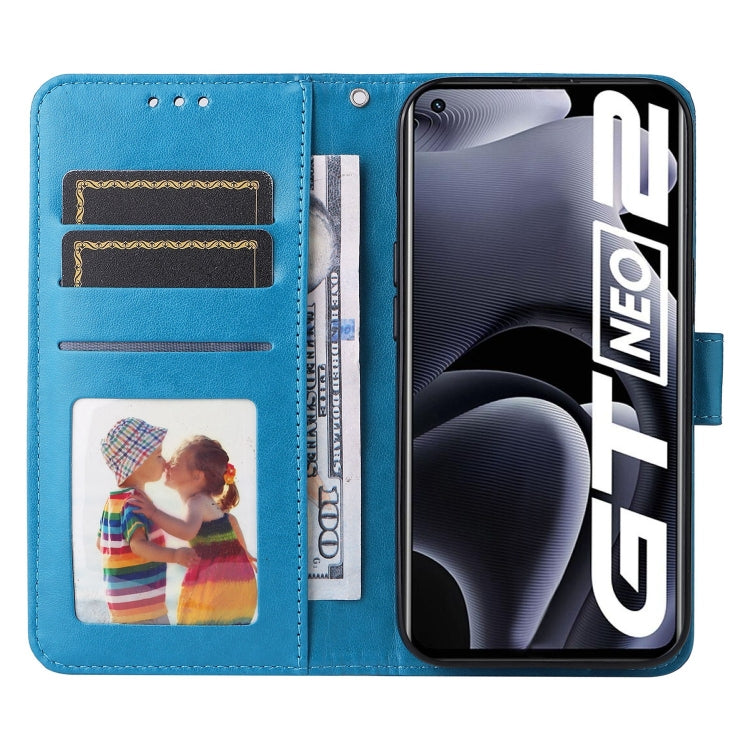 For OPPO Realme GT Neo2 Embossed Sunflower Leather Phone Case